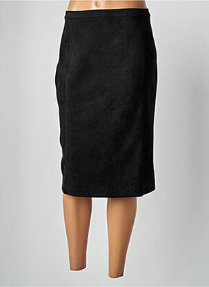 Jupe mi-longue stretch noir QUATRE VINGT JOURS femme