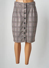 Jupe mi-longue stretch marron MERI & ESCA femme