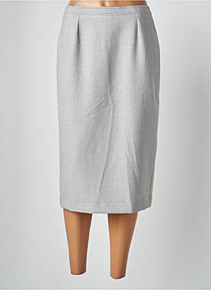 Jupe mi-longue taille à pinces gris FRANCOISE DE FRANCE femme