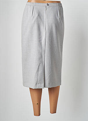 Jupe mi-longue taille à pinces gris FRANCOISE DE FRANCE femme