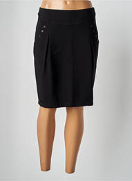Jupe mi-longue taille à pinces noir THALASSA femme
