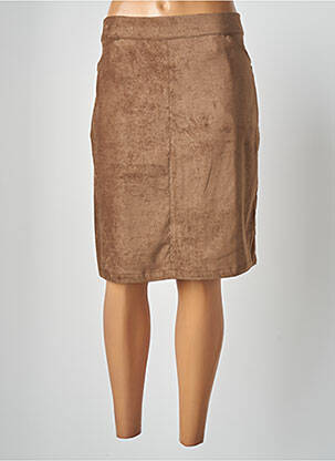 Jupe mi-longue taille à pinces marron THALASSA femme