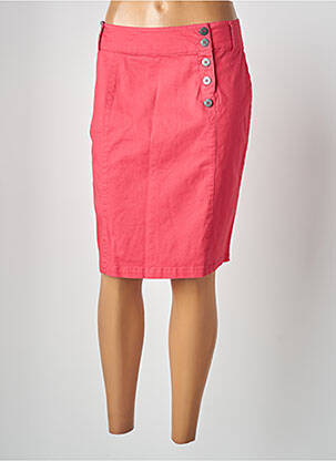 Jupe mi-longue coupe droite rose THALASSA femme