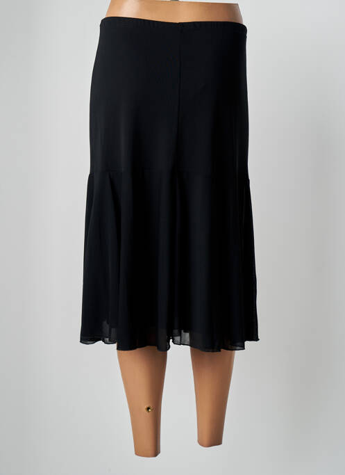 Jupe mi-longue noir MANADOUR pour femme