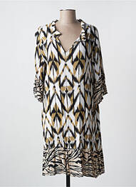 Robe de plage manches 3/4 marron EGATEX femme