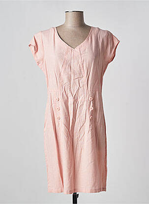 Robe courte manches courtes manches courtes rose THALASSA femme