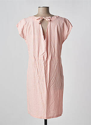 Robe courte manches courtes manches courtes rose THALASSA femme