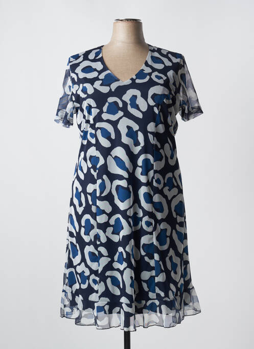 Robe mi-longue bleu GRIFFON pour femme