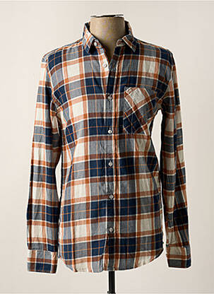 Chemise manches longues imprimé écossais bleu KAPORAL homme