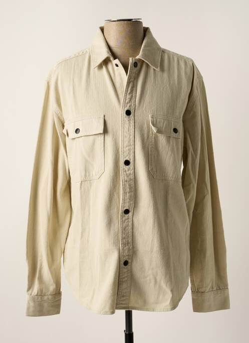 Chemise manches longues beige ONLY&SONS pour homme