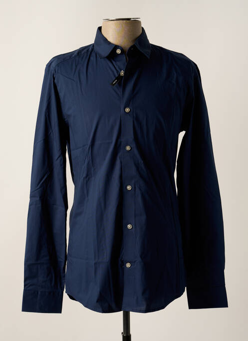 Chemise manches longues bleu ONLY&SONS pour homme