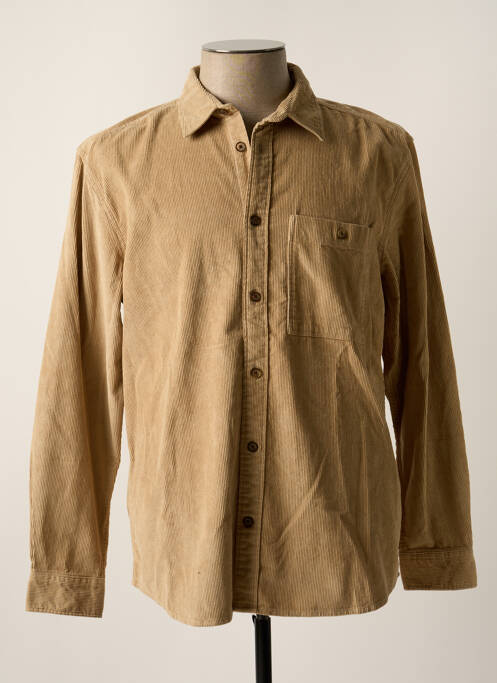 Chemise manches longues marron ONLY&SONS pour homme