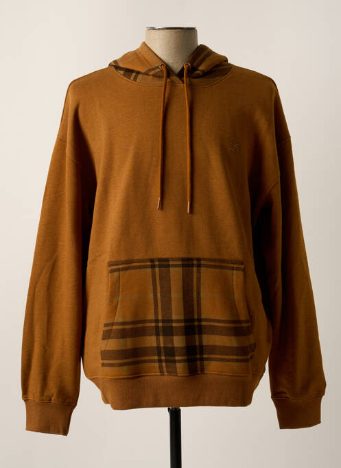 Sweat-shirt à capuche marron KAPORAL pour homme