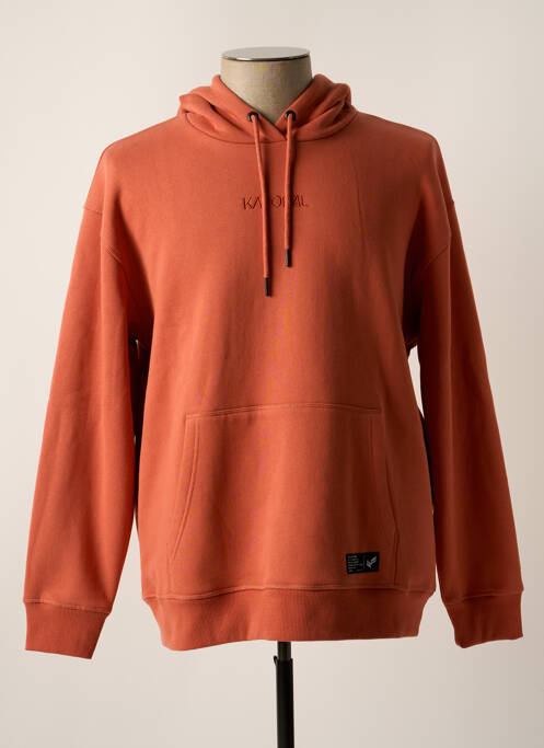 Sweat-shirt à capuche orange KAPORAL pour homme