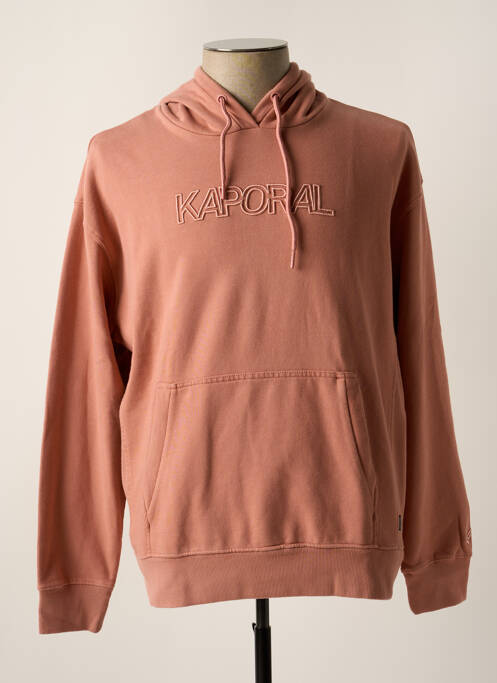 Sweat-shirt à capuche rose KAPORAL pour homme