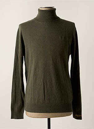 Pull col roulé stretch manches longues vert PEPE JEANS homme
