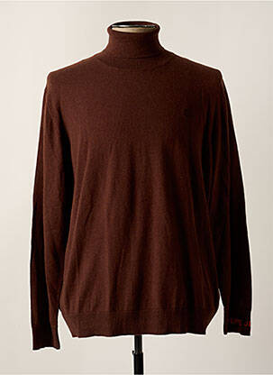 Pull col roulé stretch manches longues marron PEPE JEANS homme