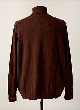 Pull col roulé stretch manches longues marron PEPE JEANS homme