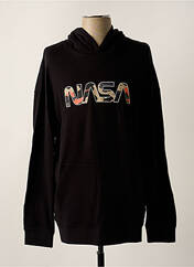 Sweat-shirt à capuche noir NASA pour homme seconde vue