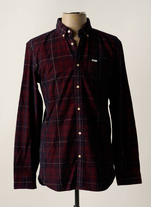 Chemise manches longues rouge PEPE JEANS pour homme