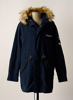 Parka manches longues a capuche bleu PEPE JEANS homme
