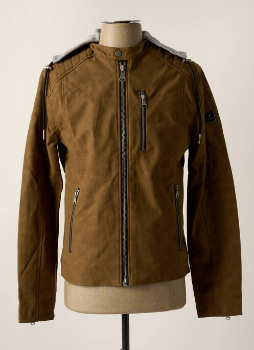 Veste simili cuir marron KAPORAL pour homme