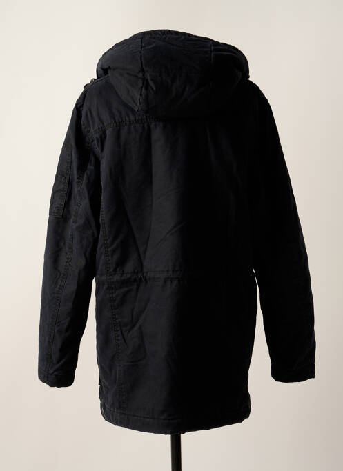 Parka col col montant a capuche bleu RED POINT homme