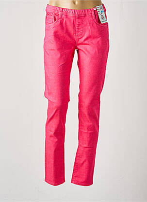 Pantalon slim taille élastique rose S.QUISE femme