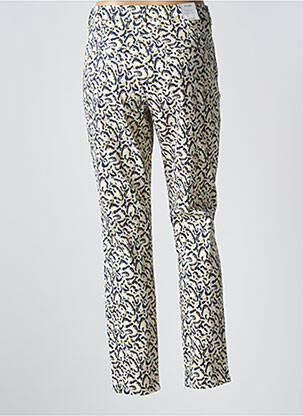 Pantalon chino fermeture zippée sous rabat boutonné taille normale beige KANOPE femme