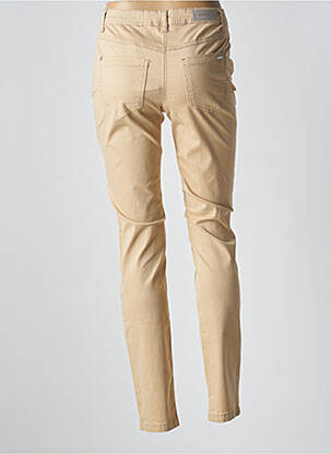 Pantalon slim tissage popeline taille normale beige BRANDTEX femme