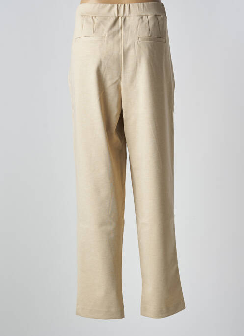 Pantalon droit stretch taille haute beige B.YOUNG femme