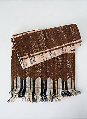 Echarpe imprimé fantaisie marron JOSÉLISE femme