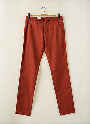Pantalon chino stretch taille normale orange 16 SHADES homme