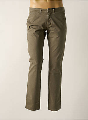Pantalon chino stretch taille normale vert 16 SHADES homme
