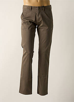 Pantalon chino stretch taille normale marron 16 SHADES homme