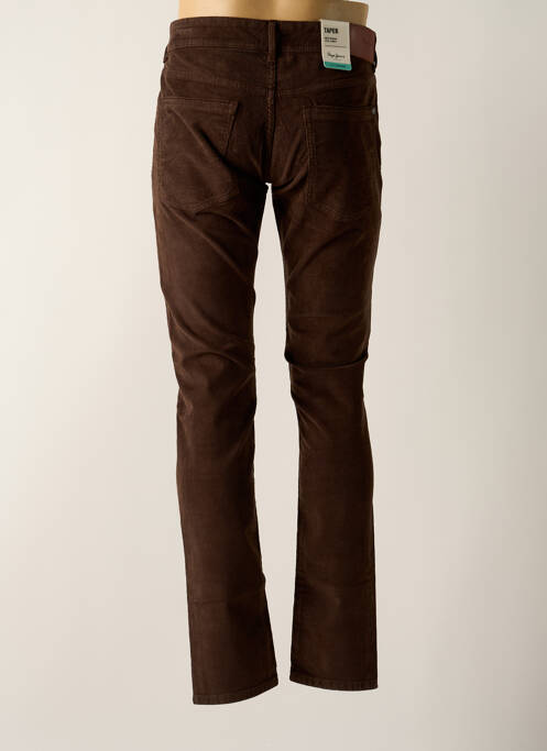 Pantalon slim stretch taille normale marron PEPE JEANS homme