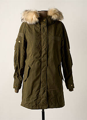 Parka manches longues sans capuche vert ONLY femme