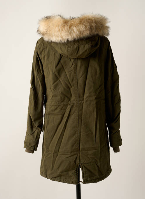 Parka manches longues sans capuche vert ONLY femme