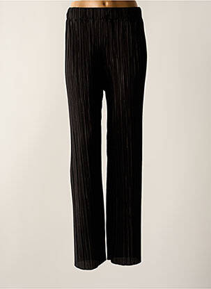 Pantalon droit taille élastique noir GRACE & MILA femme