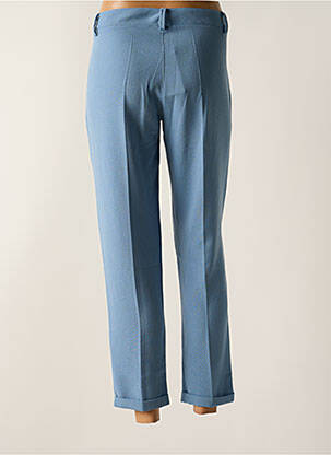 Pantalon 7/8 fermeture zippée sous rabat boutonné bleu PAKO LITTO femme