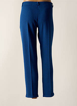 Pantalon 7/8 fermeture zippée sous rabat boutonné bleu PAKO LITTO femme