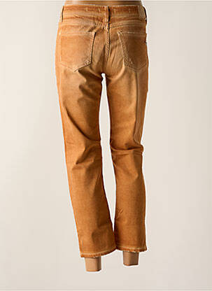 Pantalon 7/8 fermeture zippée sous rabat boutonné beige PLEASE femme