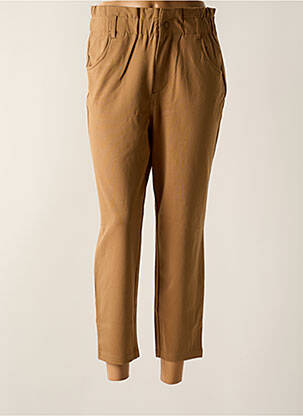 Pantalon 7/8 taille élastique beige ONLY femme