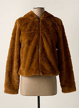 Manteau court marron ONLY pour femme