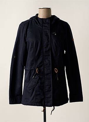 Parka manches longues a capuche bleu ONLY femme