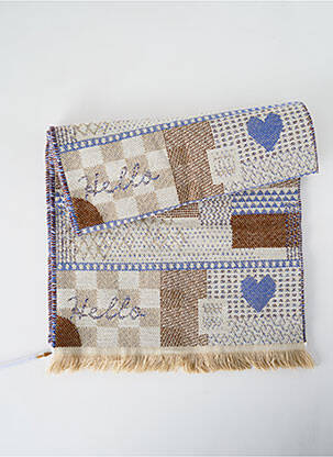 Echarpe imprimé fantaisie marron JOSÉLISE femme