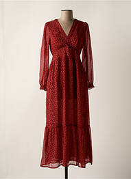 Robe longue manches longues manches longues rouge PEPE JEANS femme