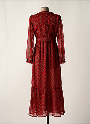 Robe longue manches longues manches longues rouge PEPE JEANS femme