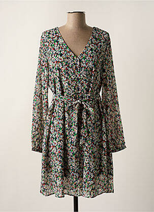 Robe mi-longue coupe évasée manches longues bleu ONLY femme
