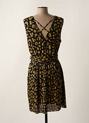 Robe mi-longue imprimé fantaisie sans manche noir ONLY femme